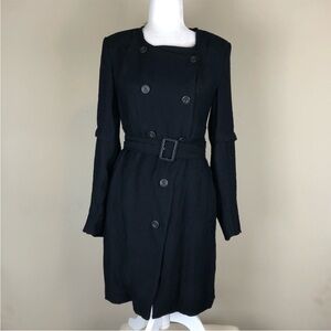 W118 BY WALTER BAKER Asymmetrical Trench Coat jacket XS